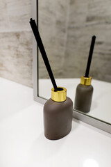 Fragrances with bamboo sticks. Smells in the bathroom or apartment