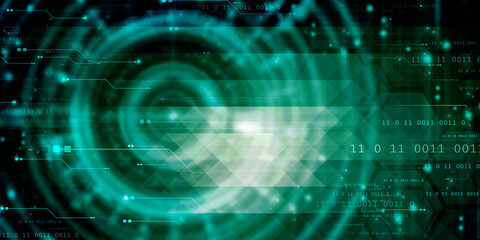 Fototapeta premium 2d illustration Abstract futuristic electronic circuit technology background