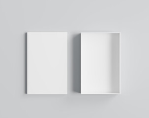 A rectangular box with a lid, Blank white package