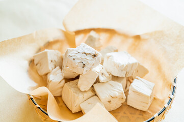 角切りのしめじ株　