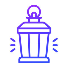 lantern, Halloween vector outline icon.