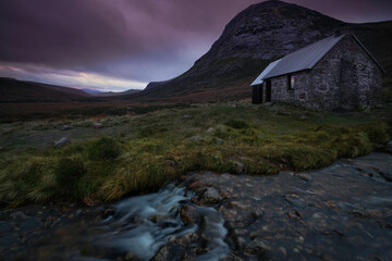 Corrour bothy, larig ghru, cairngorms, highlands, scotland.