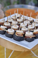Mise en bouche originales lors d'un cocktail