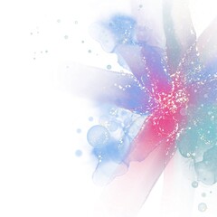 abstract fluid art painting alcohol ink technique blue flower