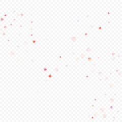 heart love vector confetti frame valentine pink