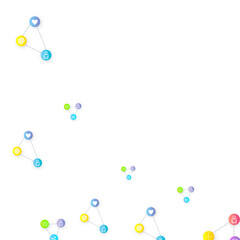 Social media marketing icons internet tags target