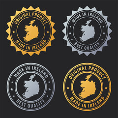 Made in Ireland - gold and silver stamp set. Best quality. Original product.