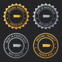 Made in Puerto Rico - gold and silver stamp set. Best quality. Original product.