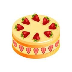 Birthday Strawberry Pie Composition