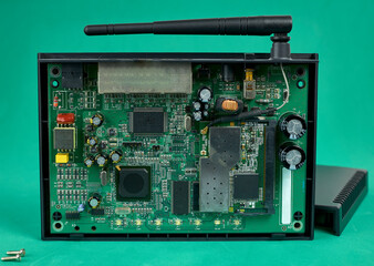 Surface mount components, called SMD. These components are from a modem board