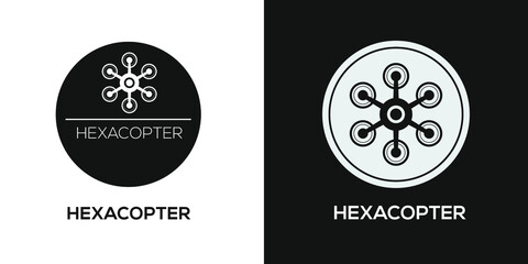 Creative (Hex copter) Icon ,Vector sign.