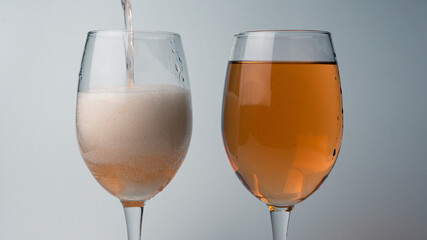 two glasses of champagne