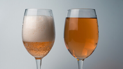 two glasses of champagne