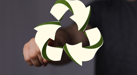 green recycling symbol for clean energy