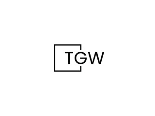 Obraz premium TGW letter initial logo design vector illustration