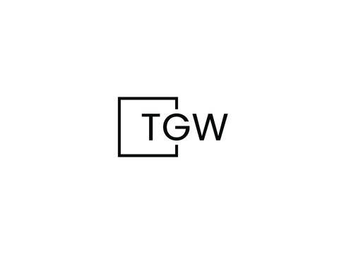 TGW letter initial logo design vector illustration