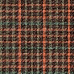 tweed fabric texture warm colors checkered orange and pale green stripes on brown traditional gingham seamless ornament for ragged old grungy plaid tablecloths tartan clothes dresses - 470168572