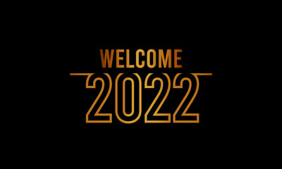 Obraz premium illustration vector of happy new year 2022