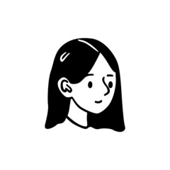 Black silhouette girl design vector