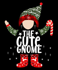 The Cute Gnome T-shirt Design