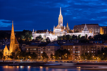 amazing view in Budapest at evening in Hungary