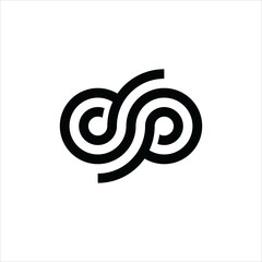 initials t p logo vector template line