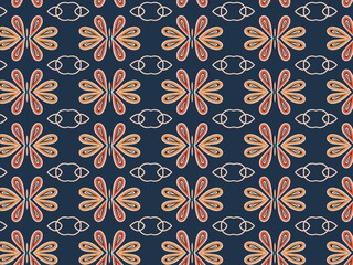 Seamless pattern ornamental background. Paisley, traditional damask classical luxury old fashioned floral ornament. Digital art illustration