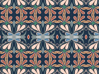 Traditional seamless textile patterns.Ceramic pattern, with high resolution ready for printing Geometric motif patterns, suitable for the textile industry, carpets, wall backgrounds. Digital art illus