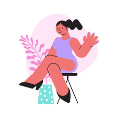 Girl With Nails Composition