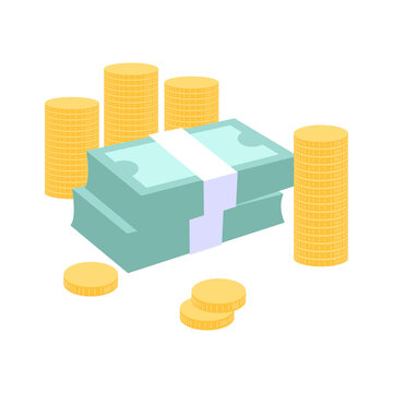 money stack, coins, financial concept clip art preview
