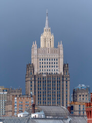 Obraz premium MOSCOW - SEPTEMBER 27: building of the Ministry of Foreign Affairs on September 27, 2010 in Moscow, Russia