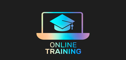 Online training hologram icon