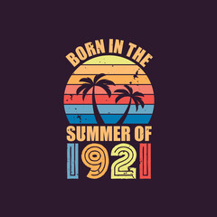 Born in the summer of 1921, Born in 1921 Summer vintage birthday celebration