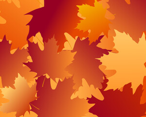 Vector background with maple autumn leaves