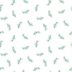 New Year set 2022 _ pattern _ twigs green and white