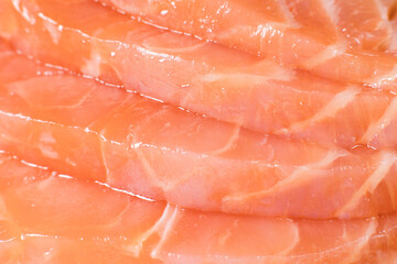 Salmon seshimi close-up