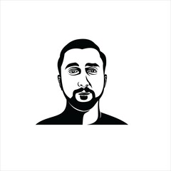 male head logo vector template