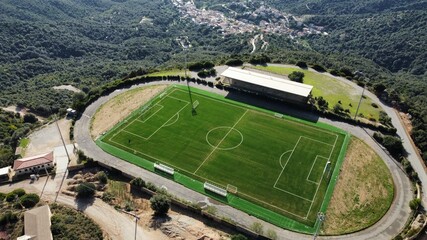 Football field from above