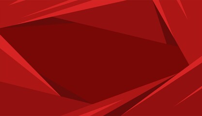 Fototapeta premium Abstract background design vector with red color and sharp shapes