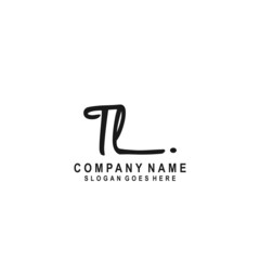 Initial letter TL Signature handwriting Logo Vector	
