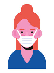 woman wearing face mask
