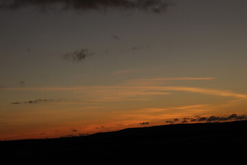 sunset in the steppe