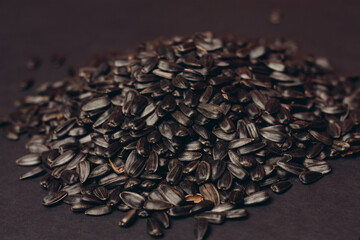 natural product sunflower seeds handing close-up food