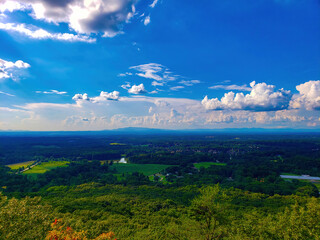 Overlook from Sawnee mountain on a partly cloudy day