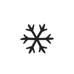 hand drawn snowflake. vector element for Christmas and New Year greeting card and invitation design