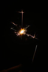 Fototapeta premium sparkler on dark background