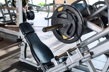 sports equipment without people, indoors