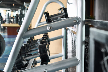 sports equipment without people, indoors