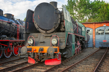 Fototapeta na wymiar Historic steam locomotives