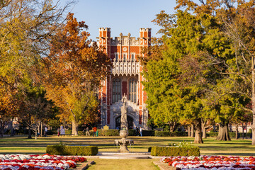 Exterior view of the Bizzell Memorial Library